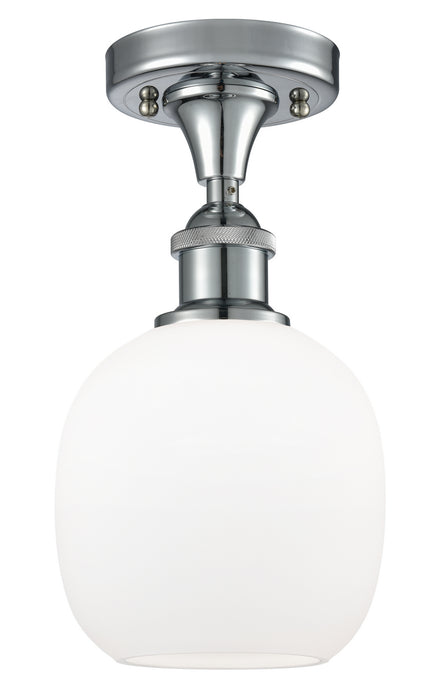 Innovations 516-1C-PC-G101 One Light Semi-Flush Mount, Polished Chrome