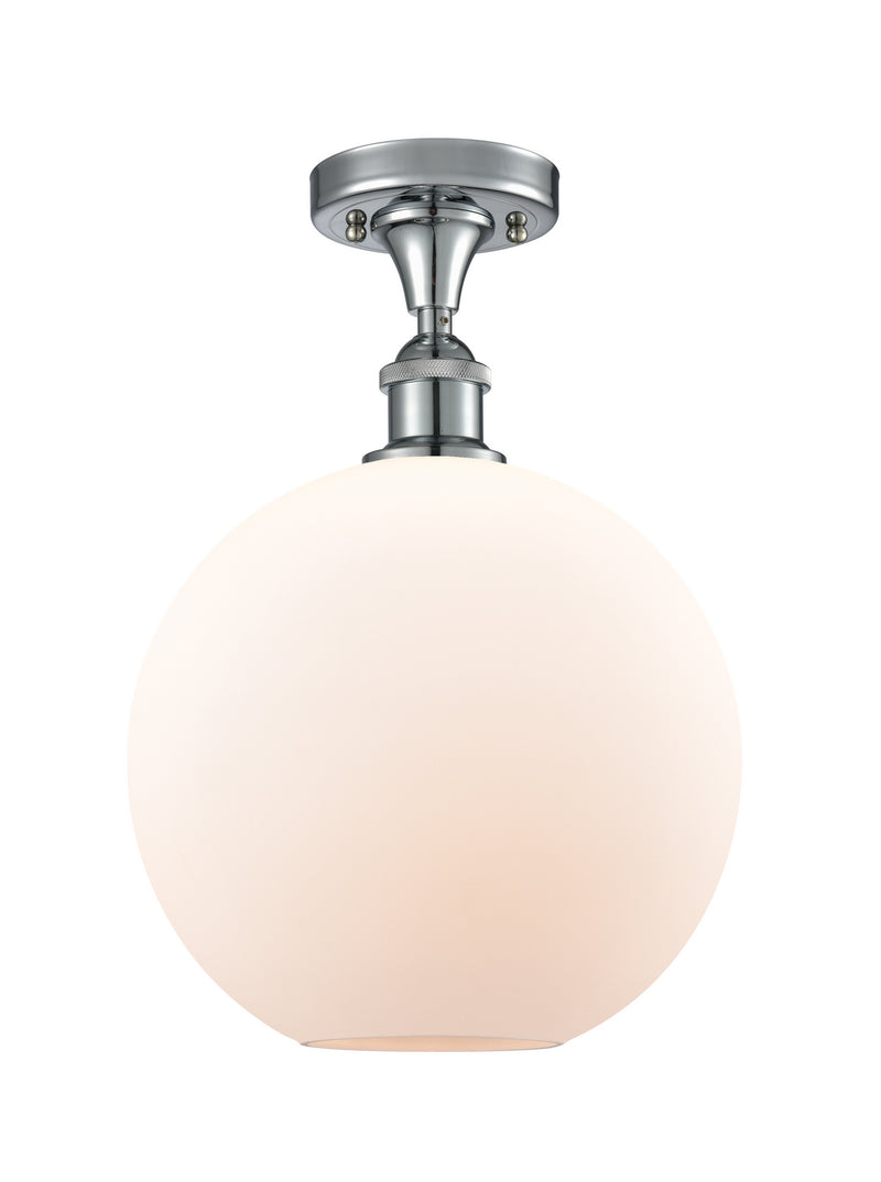 Innovations 516-1C-PC-G121-10 One Light Semi-Flush Mount, Polished Chrome