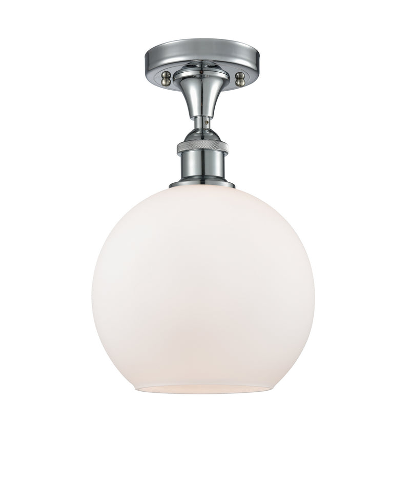 Innovations 516-1C-PC-G121-8 One Light Semi-Flush Mount, Polished Chrome