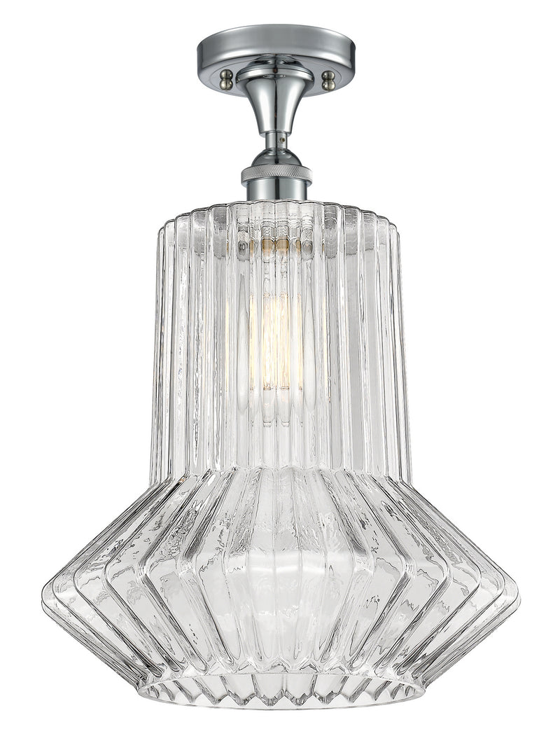 Innovations 516-1C-PC-G212 One Light Semi-Flush Mount, Polished Chrome