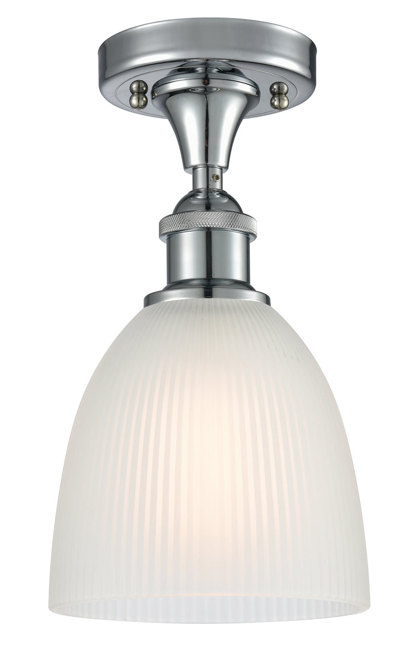 Innovations 516-1C-PC-G381 One Light Semi-Flush Mount, Polished Chrome