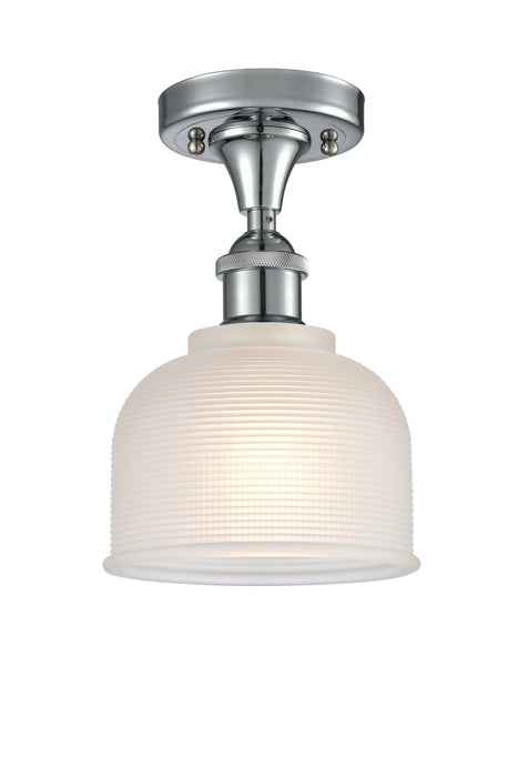 Innovations 516-1C-PC-G411 One Light Semi-Flush Mount, Polished Chrome