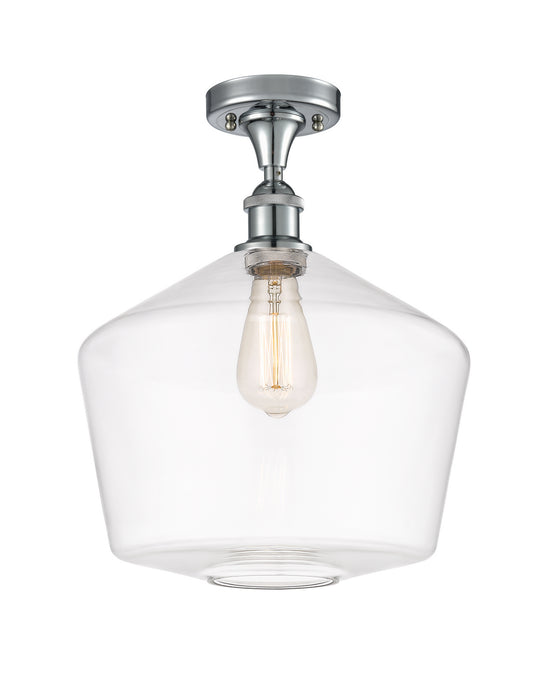 Innovations 516-1C-PC-G652-12 One Light Semi-Flush Mount, Polished Chrome