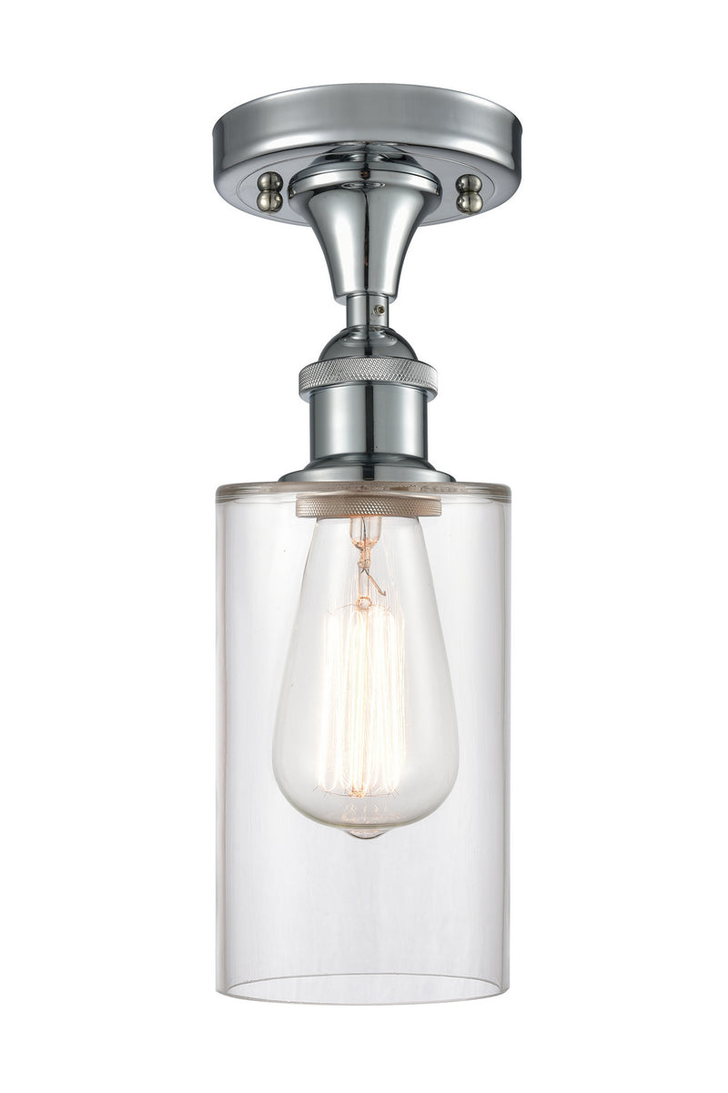 Innovations 516-1C-PC-G802 One Light Semi-Flush Mount, Polished Chrome