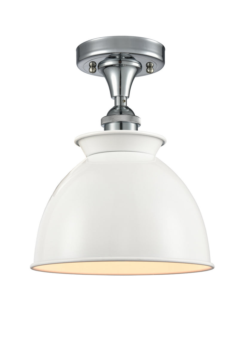Innovations 516-1C-PC-M14-W One Light Semi-Flush Mount, Polished Chrome