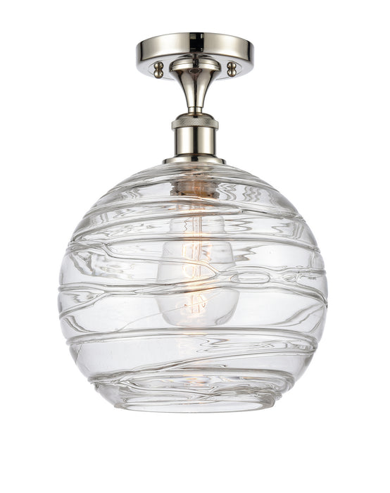 Innovations 516-1C-PN-G1213-10-LED LED Semi-Flush Mount, Polished Nickel