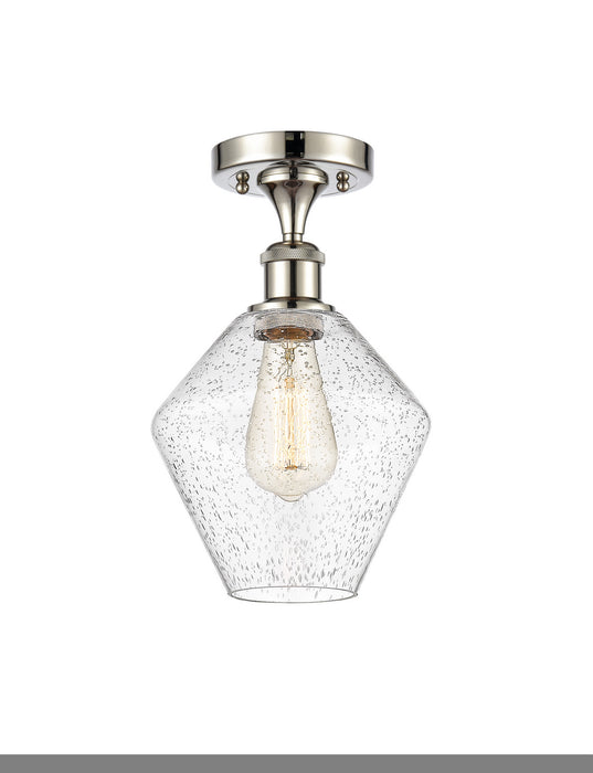 Innovations 516-1C-PN-G654-8 One Light Semi-Flush Mount, Polished Nickel