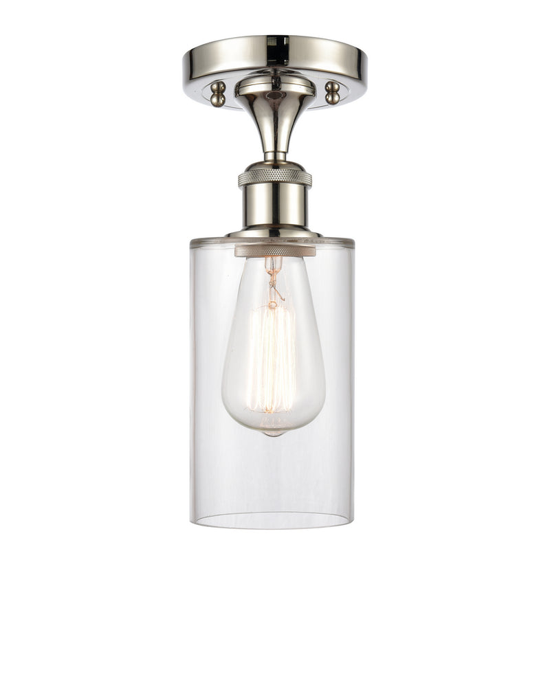 Innovations 516-1C-PN-G802 One Light Semi-Flush Mount, Polished Nickel