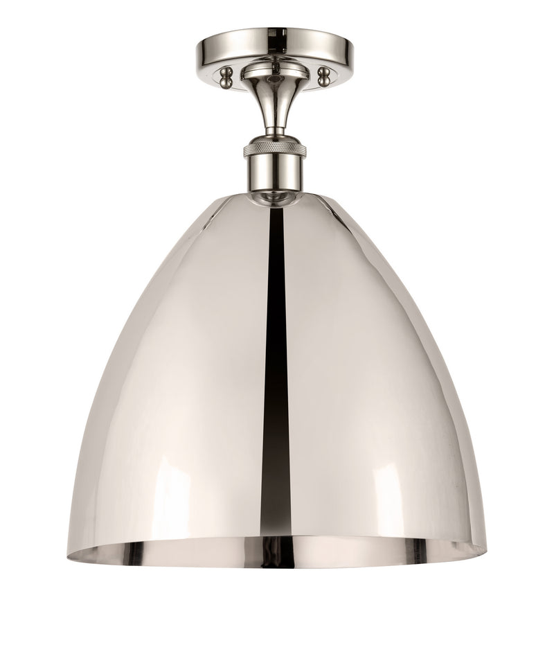 Innovations 516-1C-PN-MBD-12-PN One Light Semi-Flush Mount, Polished Nickel