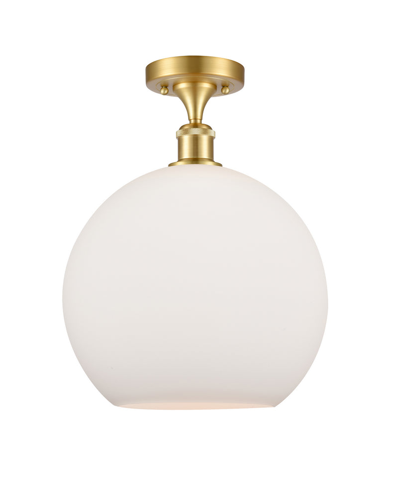 Innovations 516-1C-SG-G121-12-LED LED Semi-Flush Mount, Satin Gold