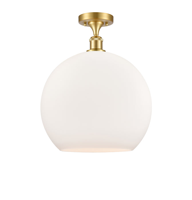 Innovations 516-1C-SG-G121-14-LED LED Semi-Flush Mount, Satin Gold