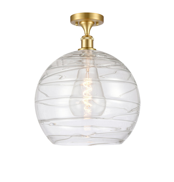 Innovations 516-1C-SG-G1213-14 One Light Semi-Flush Mount, Satin Gold