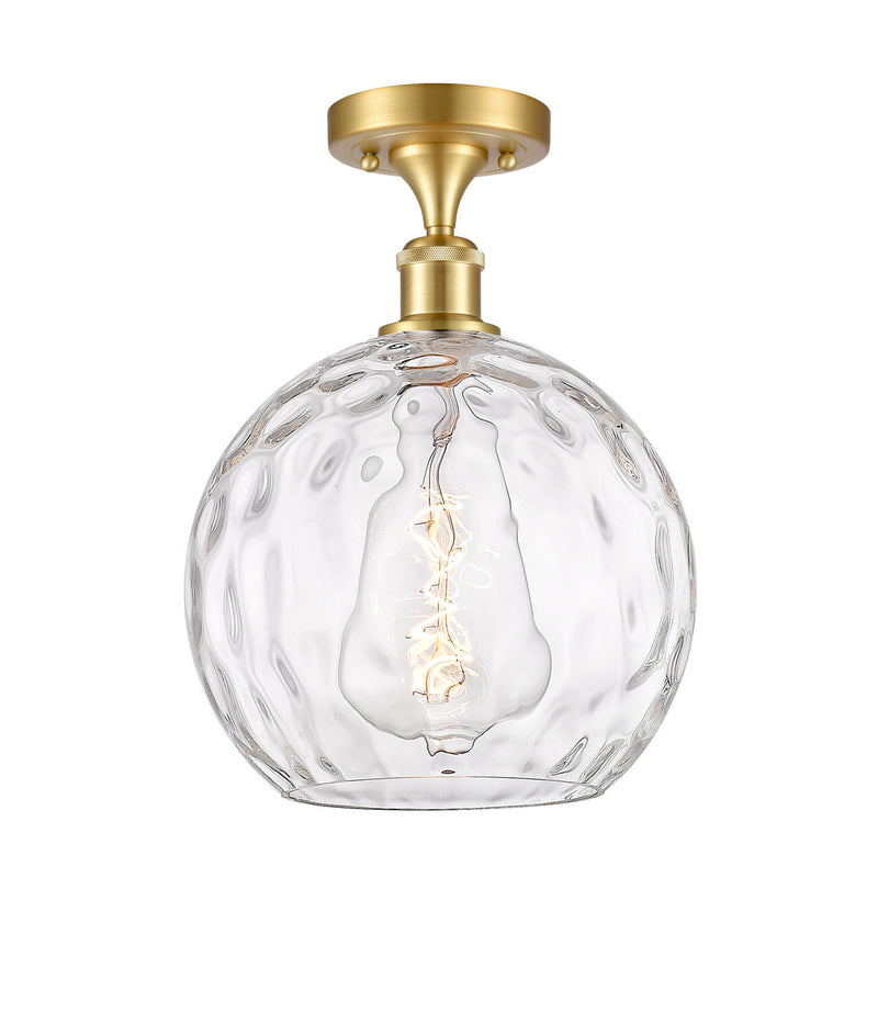 Innovations 516-1C-SG-G1215-10 One Light Semi-Flush Mount, Satin Gold