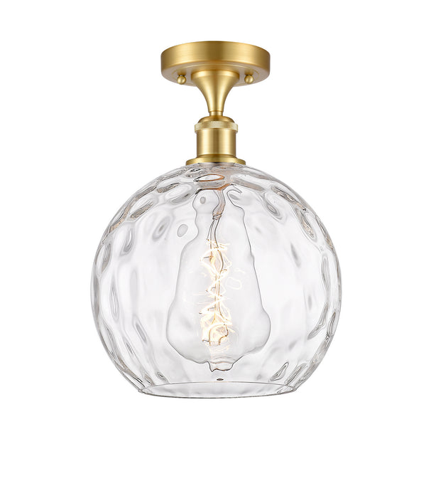 Innovations 516-1C-SG-G1215-10 One Light Semi-Flush Mount, Satin Gold