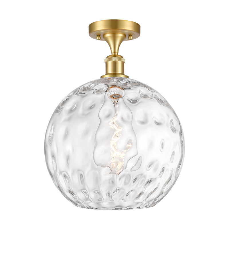 Innovations 516-1C-SG-G1215-12-LED LED Semi-Flush Mount, Satin Gold