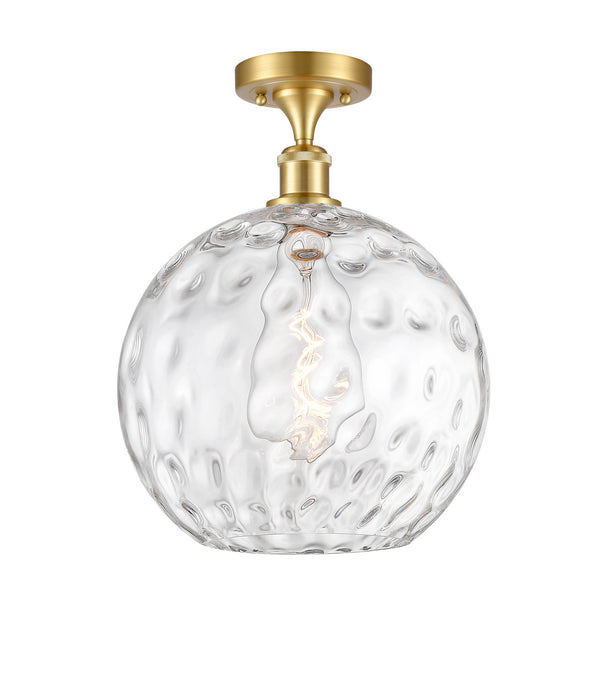 Innovations 516-1C-SG-G1215-12-LED LED Semi-Flush Mount, Satin Gold