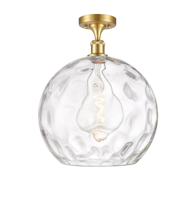 Innovations 516-1C-SG-G1215-14 One Light Semi-Flush Mount, Satin Gold