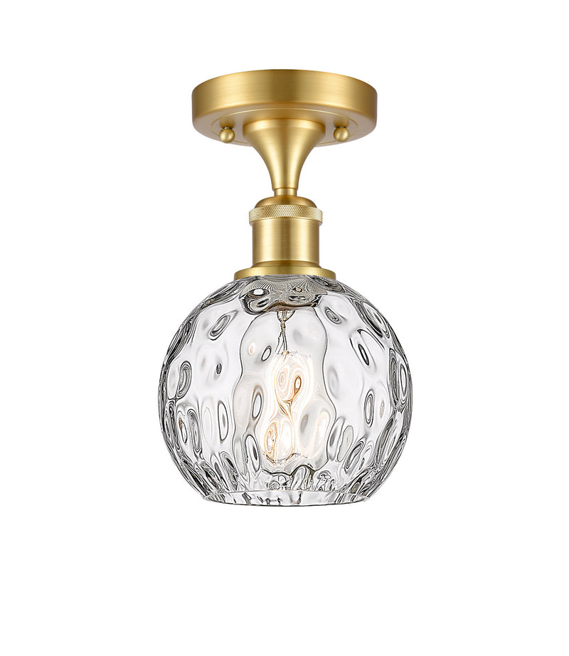 Innovations 516-1C-SG-G1215-6 One Light Semi-Flush Mount, Satin Gold