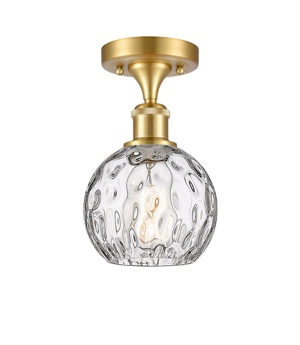 Innovations 516-1C-SG-G1215-6 One Light Semi-Flush Mount, Satin Gold