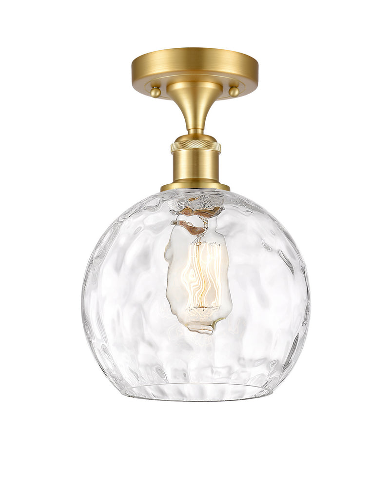 Innovations 516-1C-SG-G1215-8 One Light Semi-Flush Mount, Satin Gold