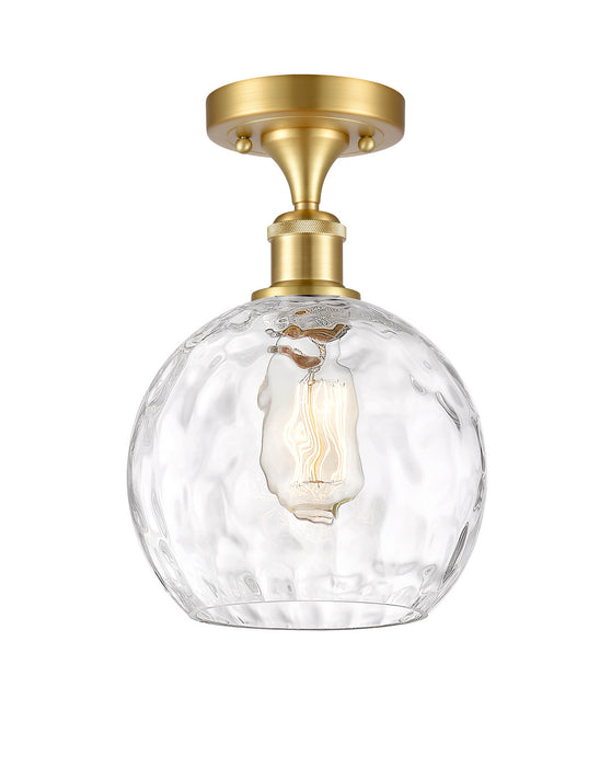 Innovations 516-1C-SG-G1215-8 One Light Semi-Flush Mount, Satin Gold