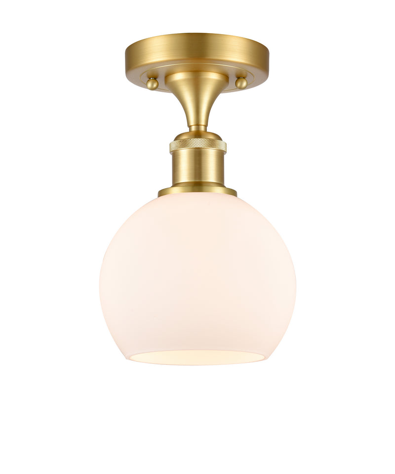 Innovations 516-1C-SG-G121-6-LED LED Semi-Flush Mount, Satin Gold
