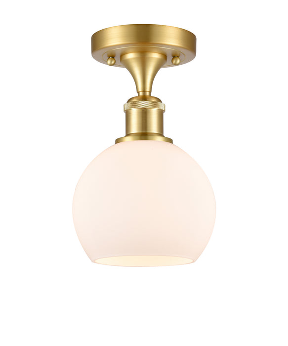 Innovations 516-1C-SG-G121-6-LED LED Semi-Flush Mount, Satin Gold