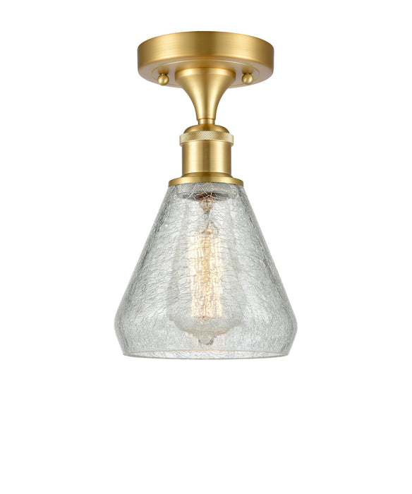 Innovations 516-1C-SG-G275-LED LED Semi-Flush Mount, Satin Gold
