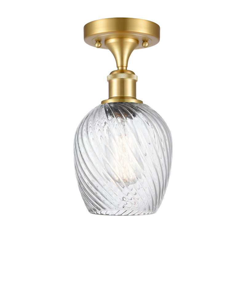 Innovations 516-1C-SG-G292-LED LED Semi-Flush Mount, Satin Gold