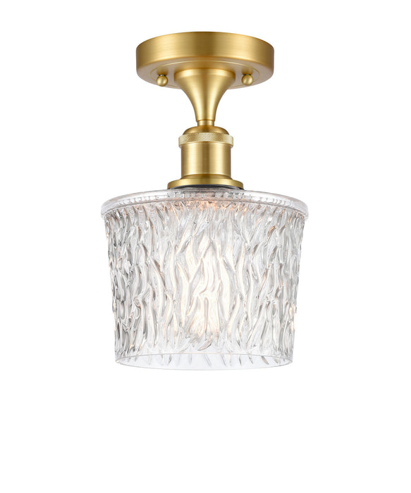 Innovations 516-1C-SG-G402 One Light Semi-Flush Mount, Satin Gold