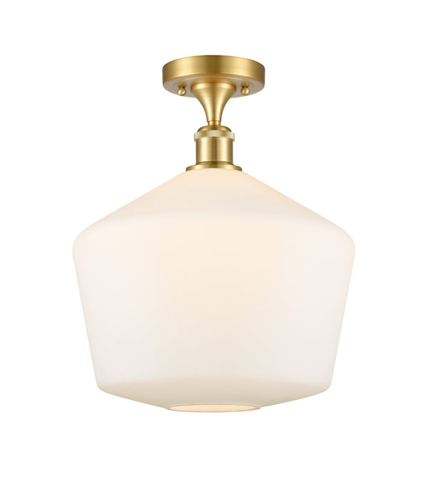 Innovations 516-1C-SG-G651-12 One Light Semi-Flush Mount, Satin Gold