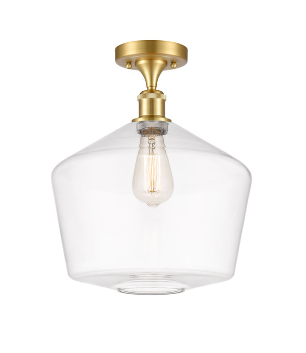Innovations 516-1C-SG-G652-12-LED LED Semi-Flush Mount, Satin Gold