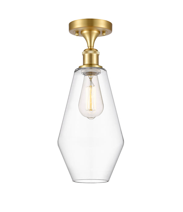 Innovations 516-1C-SG-G652-7-LED LED Semi-Flush Mount, Satin Gold