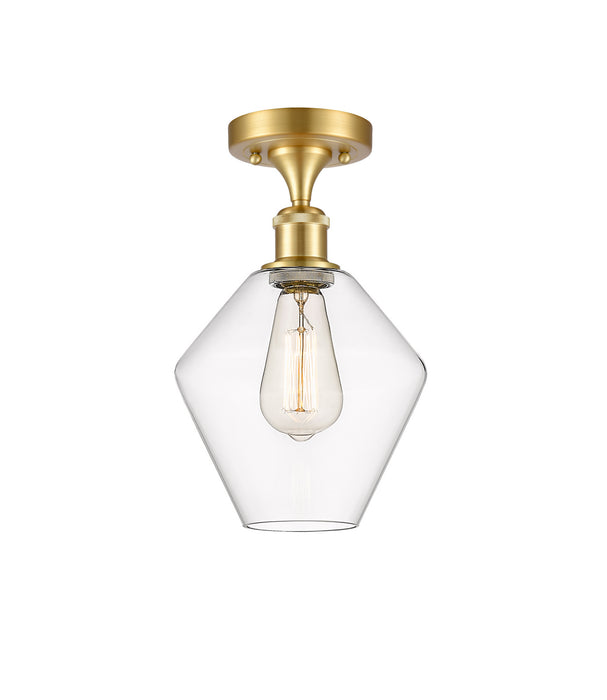 Innovations 516-1C-SG-G652-8-LED LED Semi-Flush Mount, Satin Gold