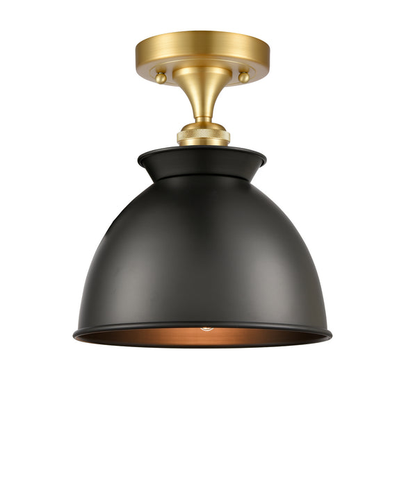 Innovations 516-1C-SG-M14-BK-LED LED Semi-Flush Mount, Satin Gold
