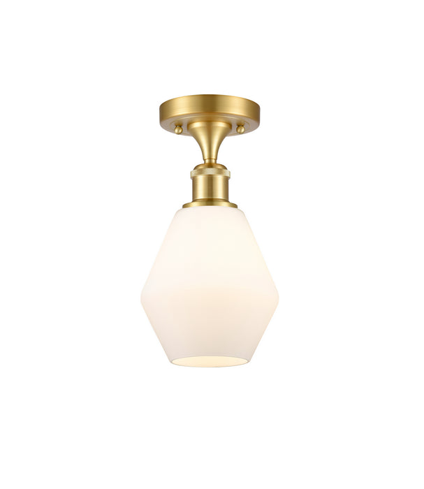 Innovations 516-1C-SG-G651-6-LED LED Semi-Flush Mount, Satin Gold