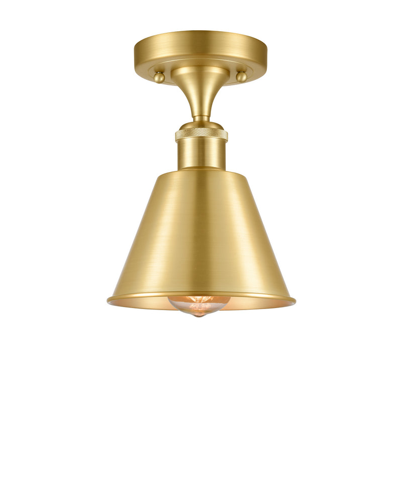 Innovations 516-1C-SG-M8-LED LED Semi-Flush Mount, Satin Gold