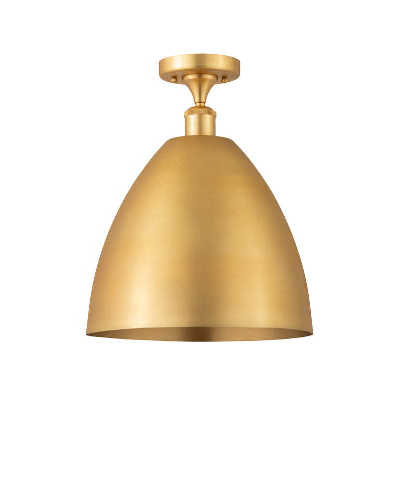 Innovations 516-1C-SG-MBD-12-SG One Light Semi-Flush Mount, Satin Gold