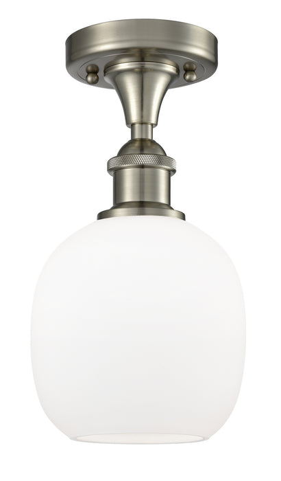 Innovations 516-1C-SN-G101 One Light Flush Mount, Brushed Satin Nickel