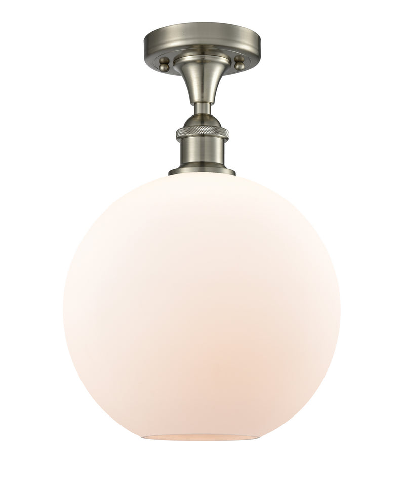 Innovations 516-1C-SN-G121-10 One Light Semi-Flush Mount, Brushed Satin Nickel