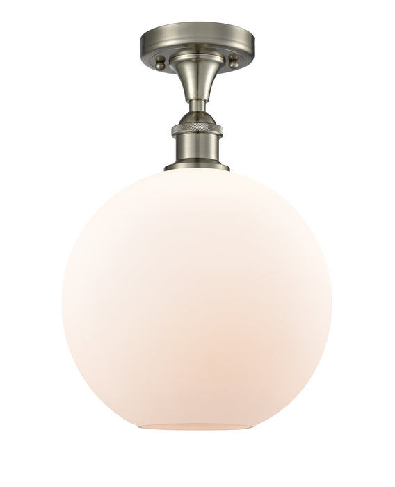 Innovations 516-1C-SN-G121-10 One Light Semi-Flush Mount, Brushed Satin Nickel