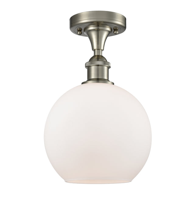 Innovations 516-1C-SN-G121-8 One Light Semi-Flush Mount, Brushed Satin Nickel