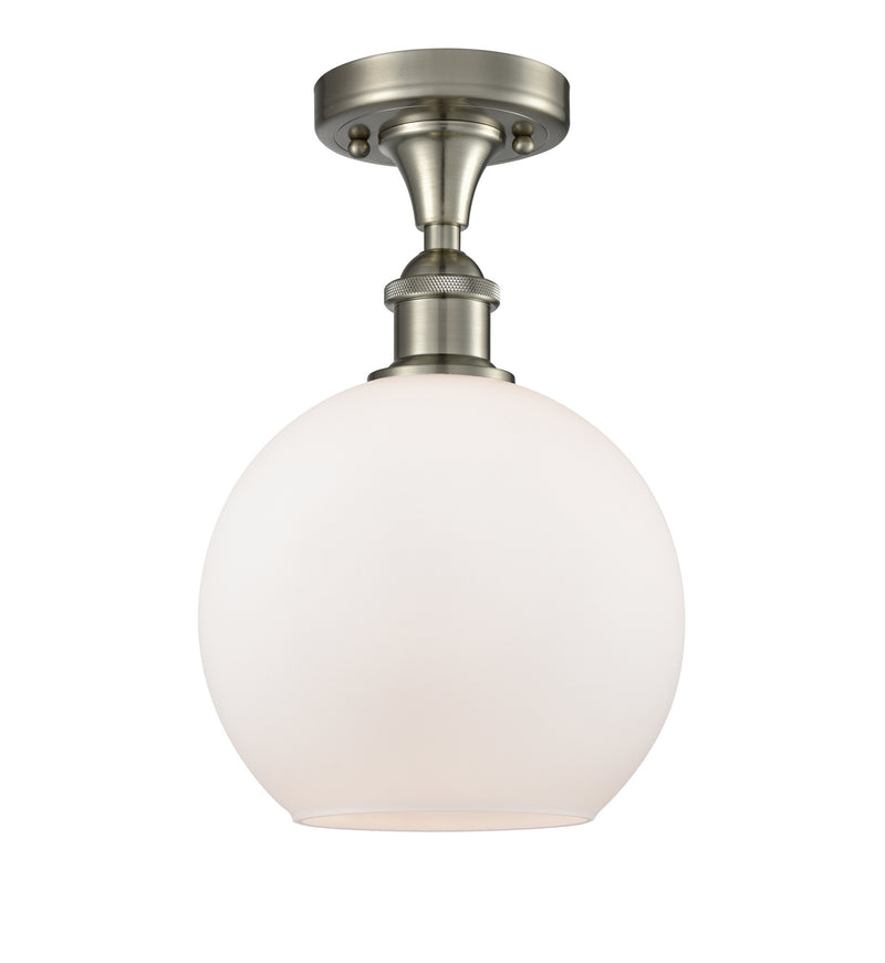 Innovations 516-1C-SN-G121-8-LED LED Semi-Flush Mount, Brushed Satin Nickel