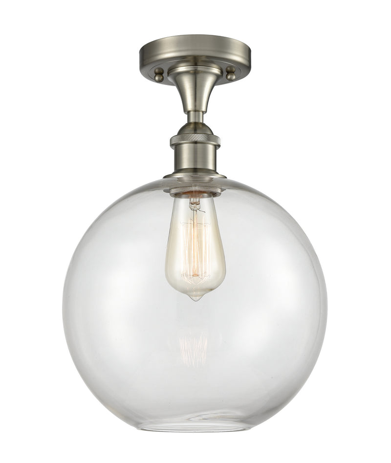 Innovations 516-1C-SN-G122-10 One Light Semi-Flush Mount, Brushed Satin Nickel