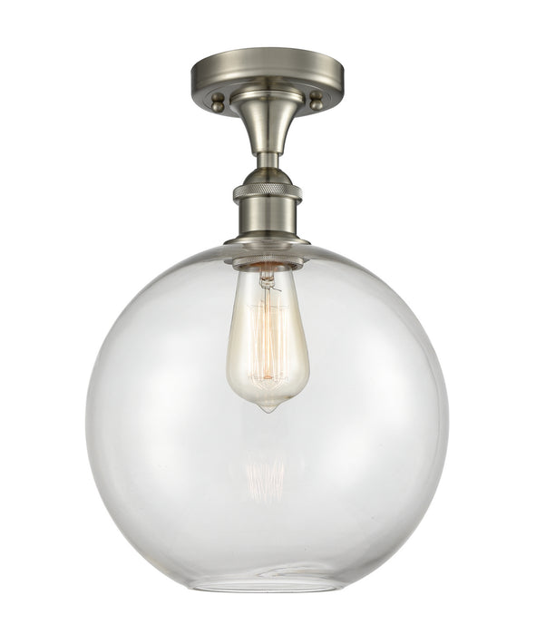 Innovations 516-1C-SN-G122-10 One Light Semi-Flush Mount, Brushed Satin Nickel
