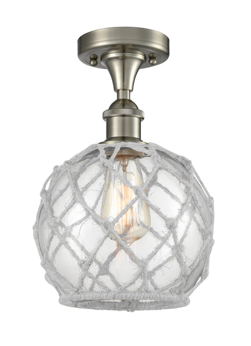 Innovations 516-1C-SN-G122-8RW One Light Semi-Flush Mount, Brushed Satin Nickel