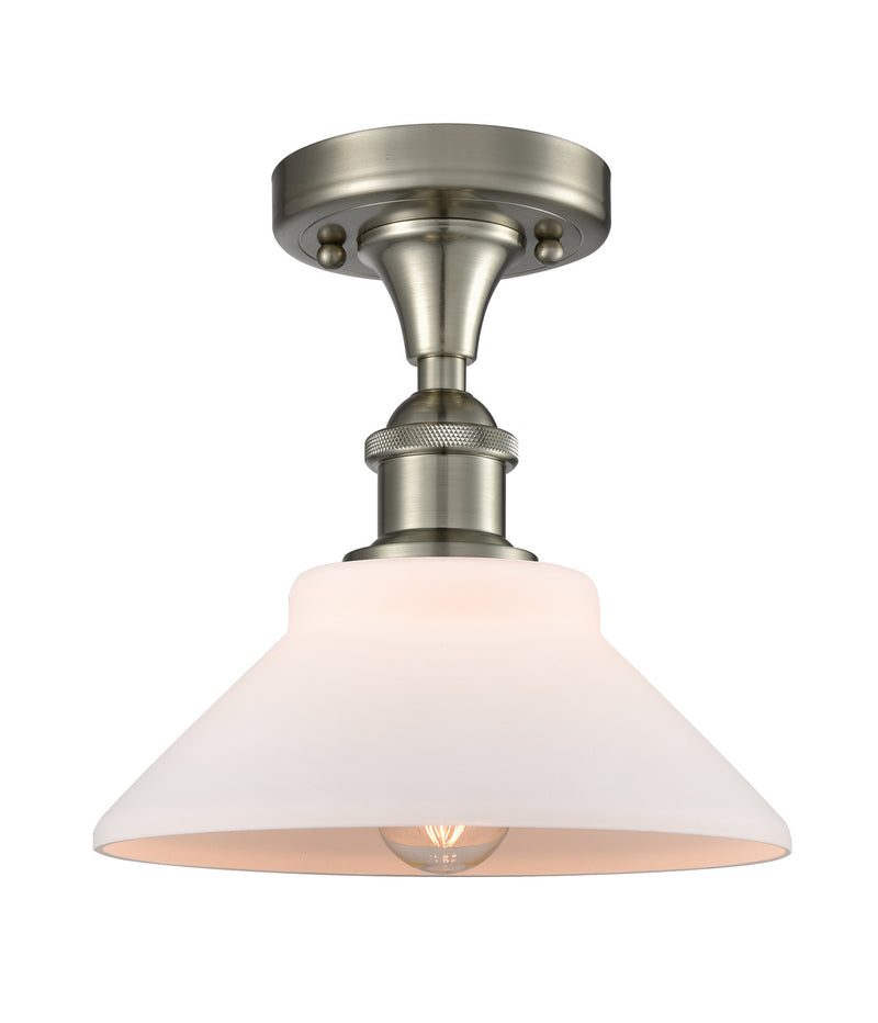Innovations 516-1C-SN-G131 One Light Flush Mount, Brushed Satin Nickel