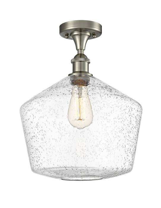 Innovations 516-1C-SN-G654-12 One Light Semi-Flush Mount, Brushed Satin Nickel