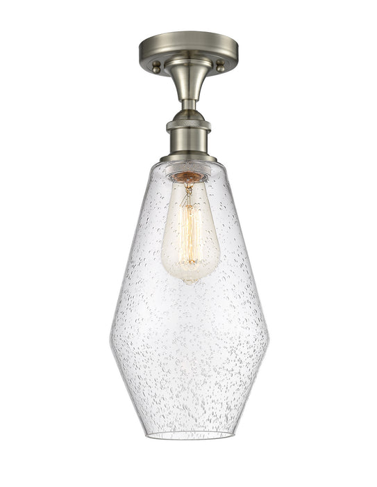 Innovations 516-1C-SN-G654-7 One Light Semi-Flush Mount, Brushed Satin Nickel