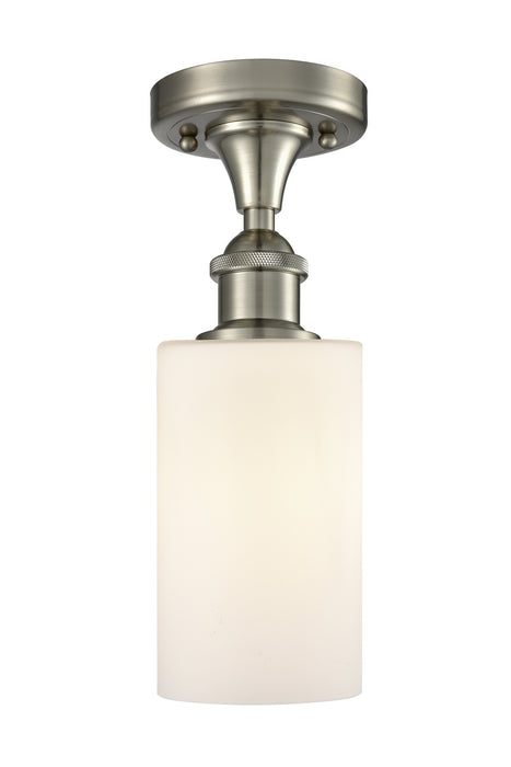 Innovations 516-1C-SN-G801 One Light Semi-Flush Mount, Brushed Satin Nickel